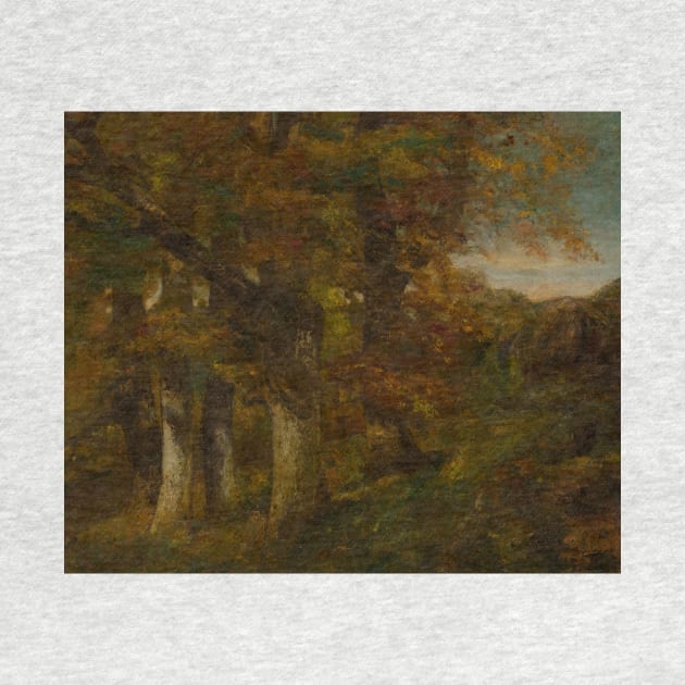 Wooded Landscape by Gustave Courbet by Classic Art Stall